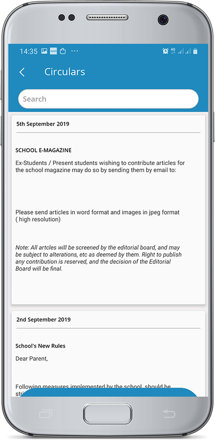 Share circulars with students and teachers